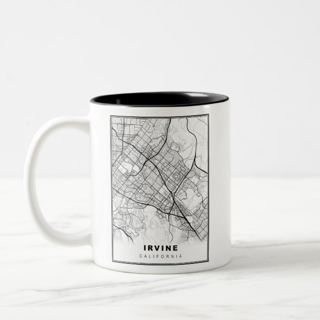 Irvine Map Zweifarbige Tasse (Links)