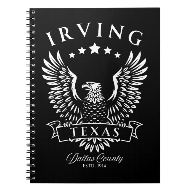 Irving Dallas Landkreis Texas Vintag Eagle Notizblock (Vorderseite)