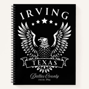 Irving Dallas Landkreis Texas Vintag Eagle Notizbuch