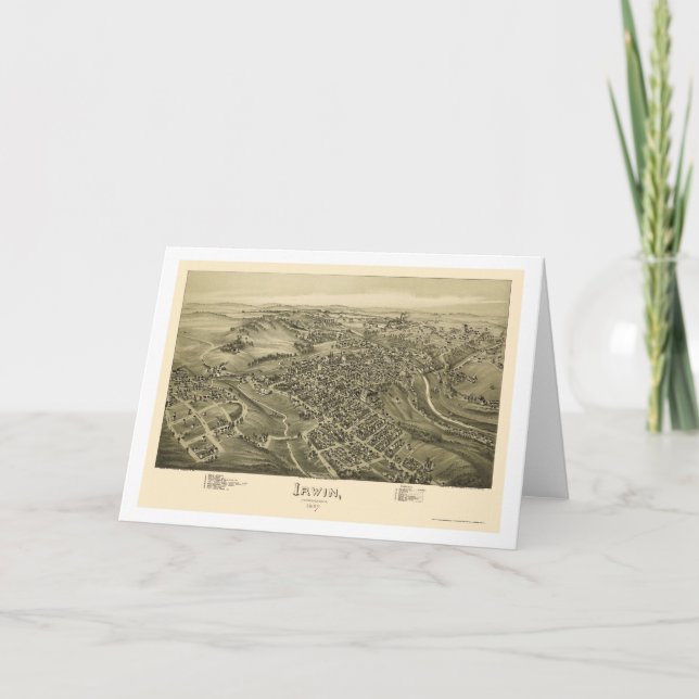 Irwin, carte panoramique de PA - 1897 (Devant)