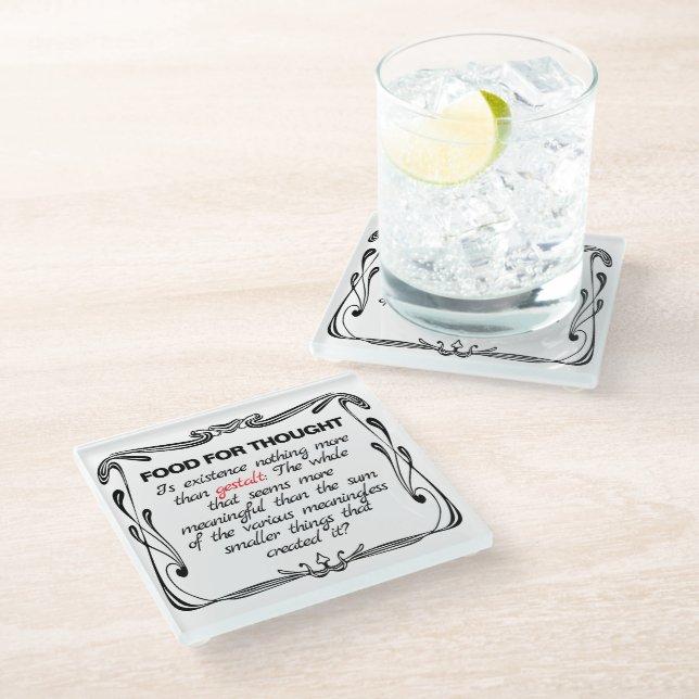 Is Existence Gestalt? Glasuntersetzer (Schrägansicht)