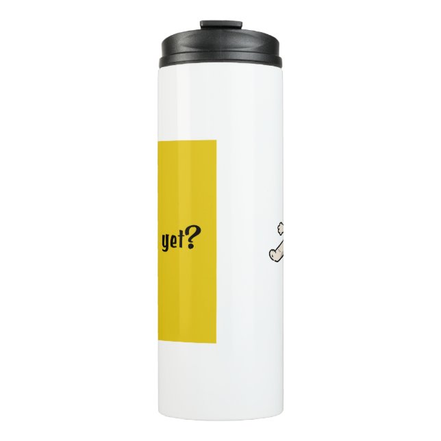 Is It Friday Yet? Funny Lazy Cat Mug – Cute Workda Thermosbecher (Vorderseite)