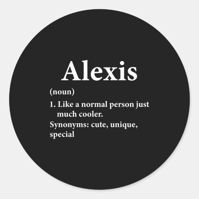 Is Name Definition Funny D  Runder Aufkleber (Vorderseite)