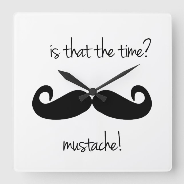 Is that the time? wall clock quadratische wanduhr (Vorderseite)