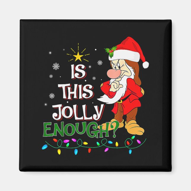 Is This Jolly Enough Mpy Elf Pajama Christmas Ligh Magnet (Vorne)