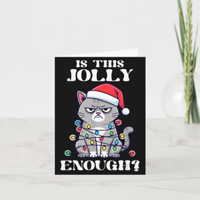 Is This Jolly Enough Tangled Christmas Cat  Karte (Vorderseite)