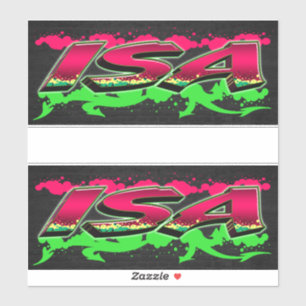 Isa Vorname Name Graffiti Aufkleber Sticker