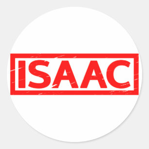Isaac-Briefmarke Runder Aufkleber