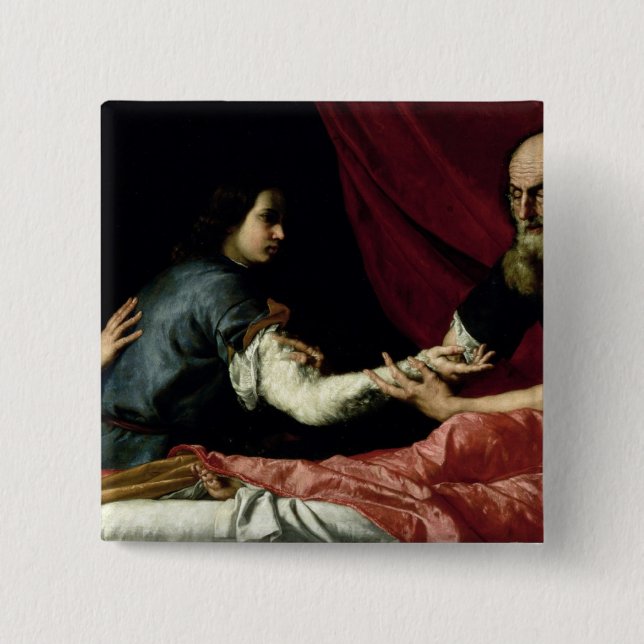 Isaac, der Jakob, 1637 segnet Button (Vorderseite)