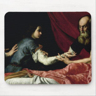 Isaac, der Jakob, 1637 segnet Mousepad