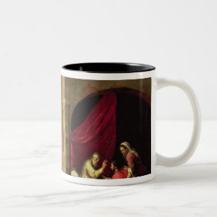 Isaac, der Jakob segnet Zweifarbige Tasse