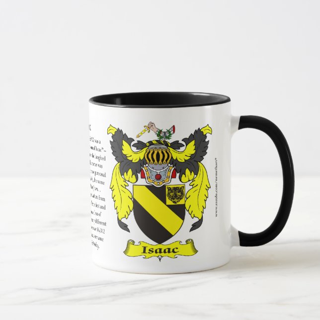 Isaac-Familien-Wappen Tasse (Rechts)