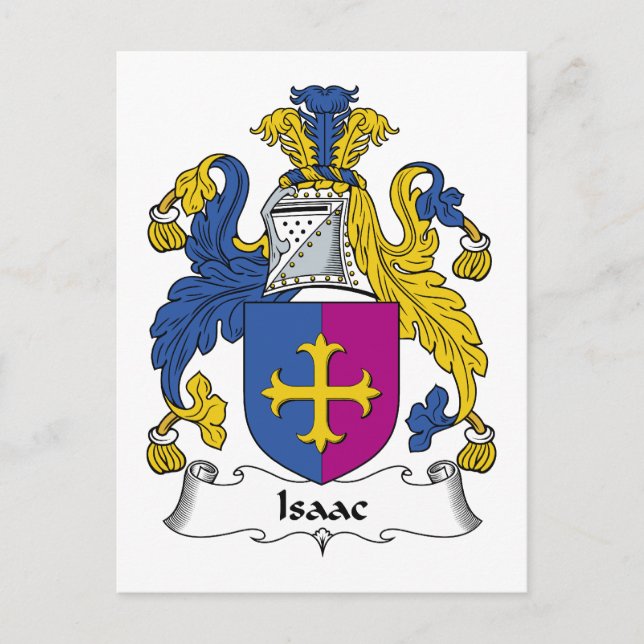 Isaac Familienwappen Postkarte (Vorderseite)