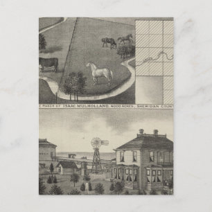 Isaac Mulholland Ranch and Residence, Kansas Postkarte