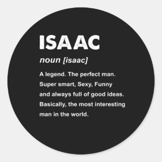 Isaac Name Runder Aufkleber