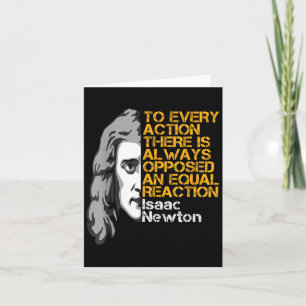 Isaac Newton Aktion und Reaktion Inspiration Quo Karte
