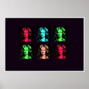 Isaac Newton Collage Poster