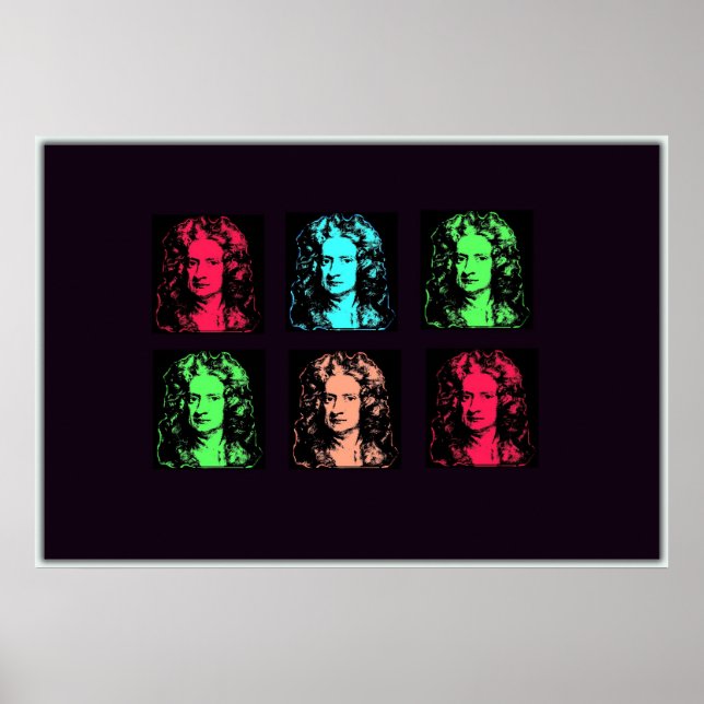 Isaac Newton Collage Poster (Vorne)