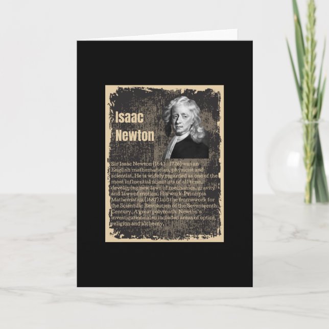 Isaac Newton Karte (Vorderseite)