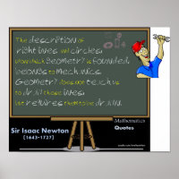 Isaac Newton Mathematics Poster
