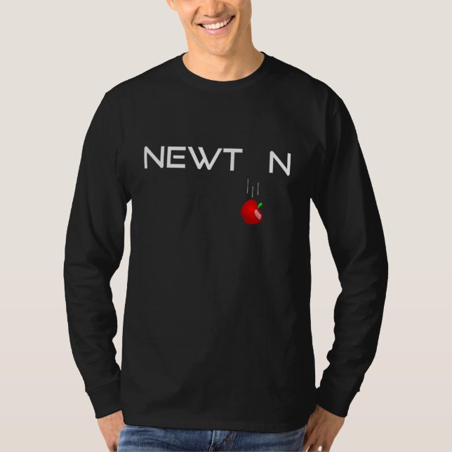 Isaac Newton Physicist Mathematician Gravity Apple T-Shirt (Vorderseite)