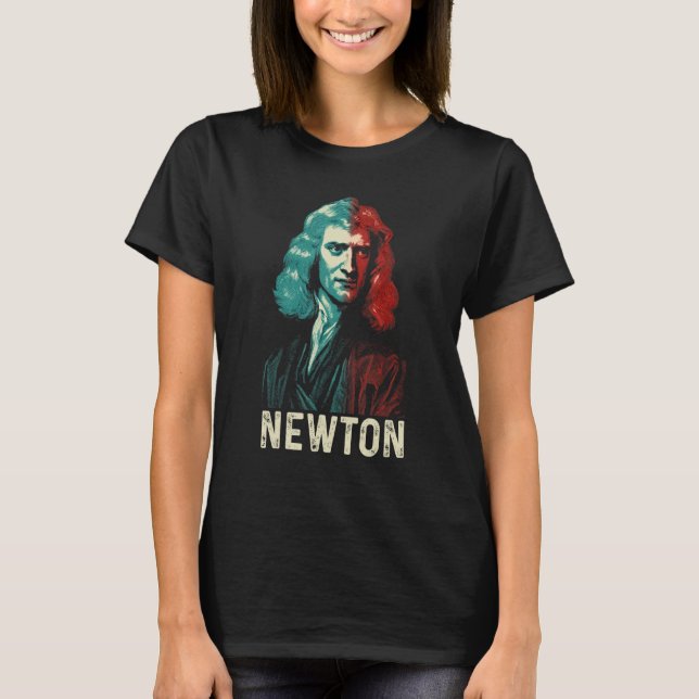 Isaac Newton Physik Science Astronomie 2 T-Shirt (Vorderseite)