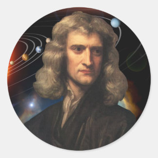 Isaac Newton Runder Aufkleber