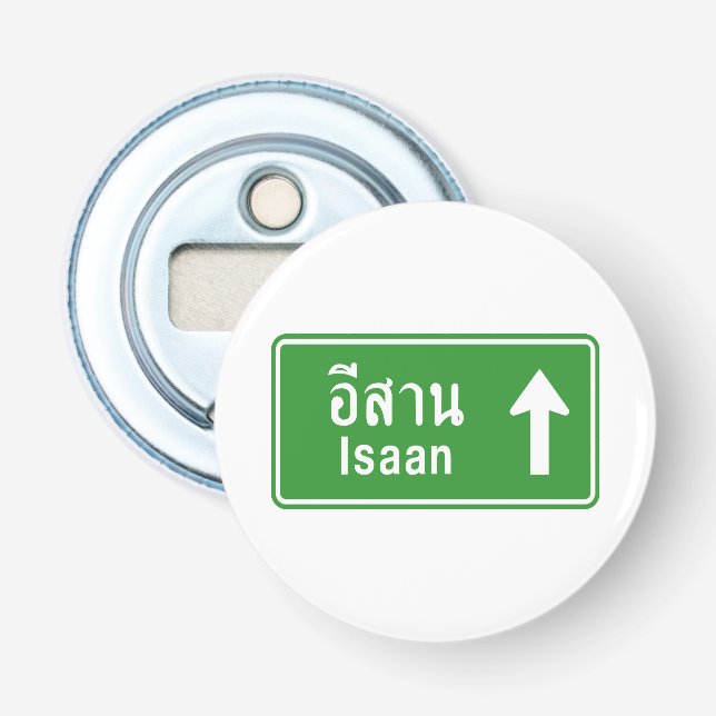 Isaan Ahead ⚠ Thai Highway ⚠ Flaschenöffner (Vorderseite)