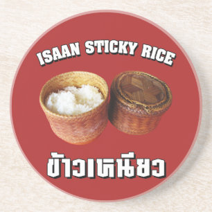 Isaan Sticky Rice [Khao Niao] Sandstein Untersetzer