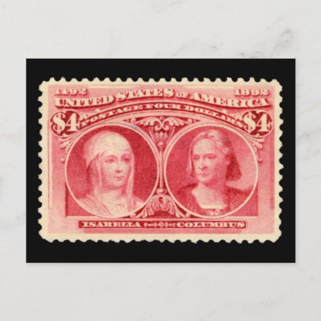 Isabella & Columbus 1893 Briefmarke Postkarte (Vorderseite)