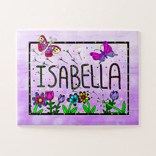 Isabella - Der Name Isabella Whimsical Zeichnend