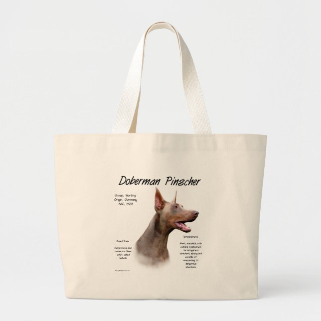 Isabella Doberman History Jumbo Stoffbeutel (Vorne)