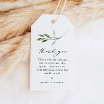 ISABELLA Elegant Greenery Leaf Boho Vielen Dank