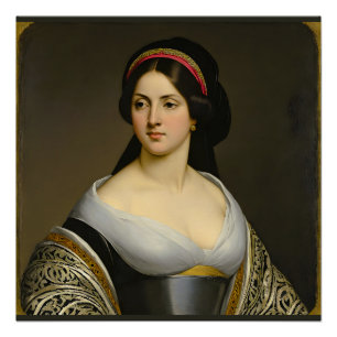 "Isabella Marie Rousseau" Frauenportrait Poster