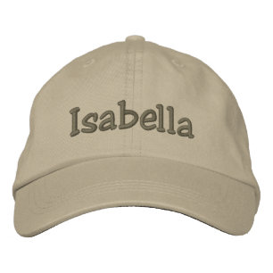 Isabella Name bestickt Baseball Hat Cap - Khaki Bestickte Baseballkappe
