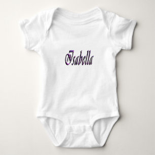 Isabella Name in Lila und Rosa, Baby Strampler