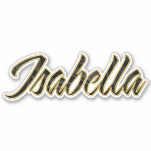 Isabella or noir Lettrage Autocollant Stickers