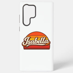 Isabella Retro Sonnenuntergang Personalisiertes Na Samsung Galaxy Hülle