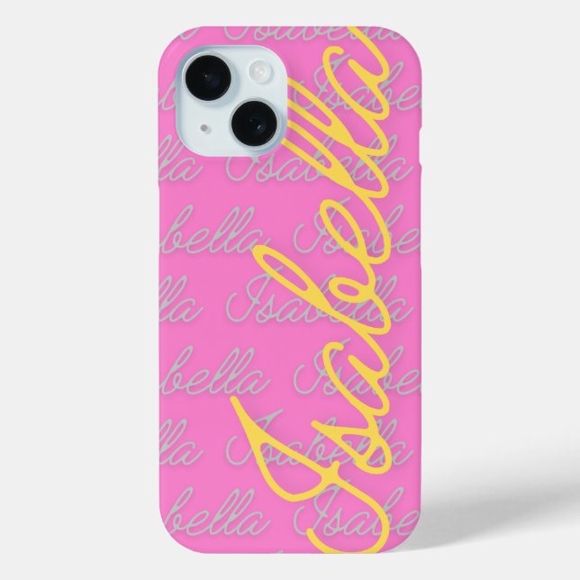 Isabella Signature Name Pattern Case-Mate iPhone Hülle (Rückseite)