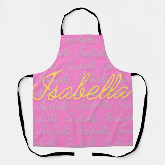 Isabella Signature Name Pattern Schürze (Vorderseite)