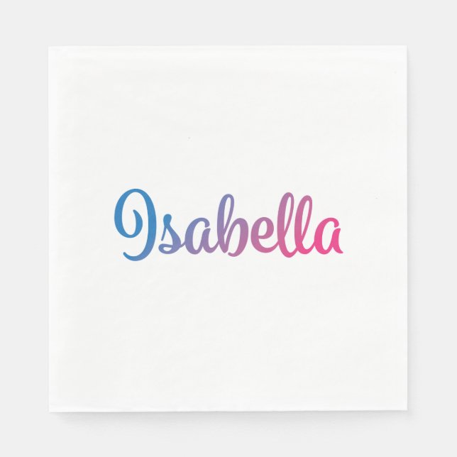 Isabella Stylish Cursive Serviette (Vorderseite)