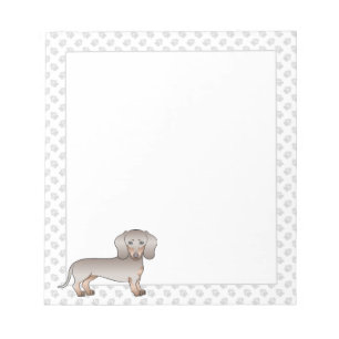 Isabella und Tan Kurz Hair Dackel Hund und Paws Notizblock