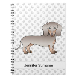 Isabella und Tan Kurzhaar Dachshund Hund und Text Notizblock