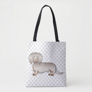 Isabella und Tan Langhaar Dachshund Hund & Pfoten Tasche