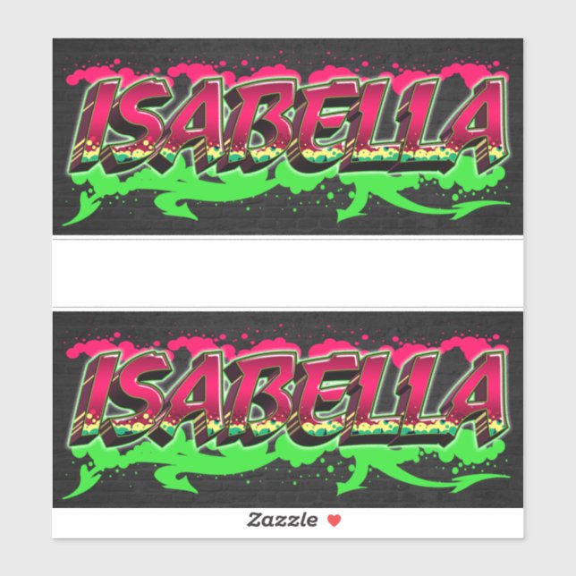 Isabella Vorname Name Graffiti Aufkleber Sticker (Blatt)