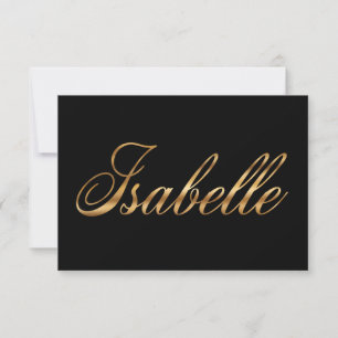 Isabelle gold Design Lettering Karte
