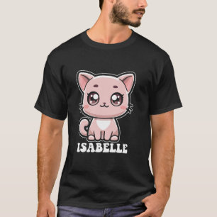 Isabelle Niedlich Cat Kitten Design for Girls Name T-Shirt