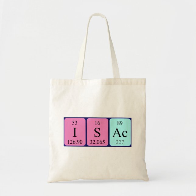 Isac Periodic Table name tote bag Tragetasche (Vorne)