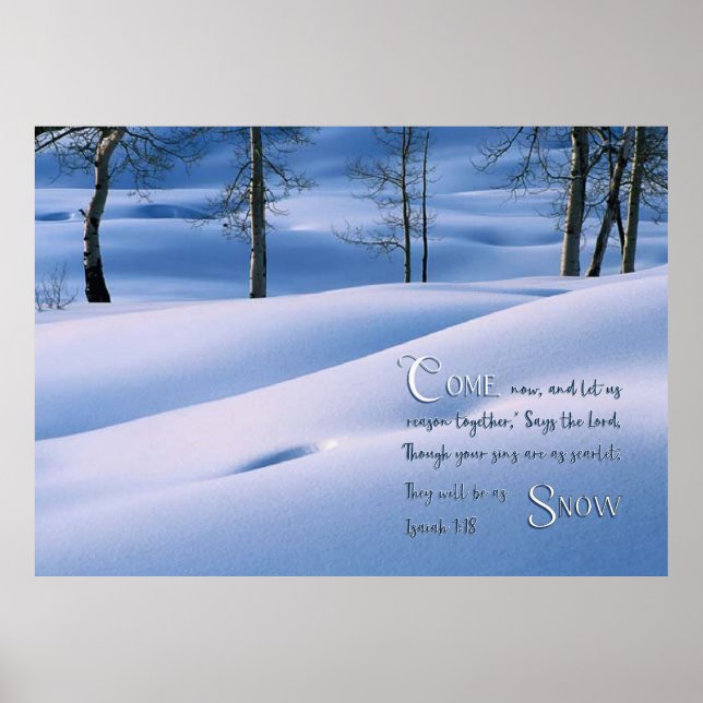 Isaiah 1:18 Inspirational Poster (Vorne)