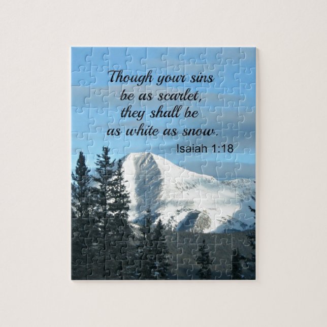 Isaiah 1:18 Obwohl deine Sünden wie Scharlach sind (Vertikal)